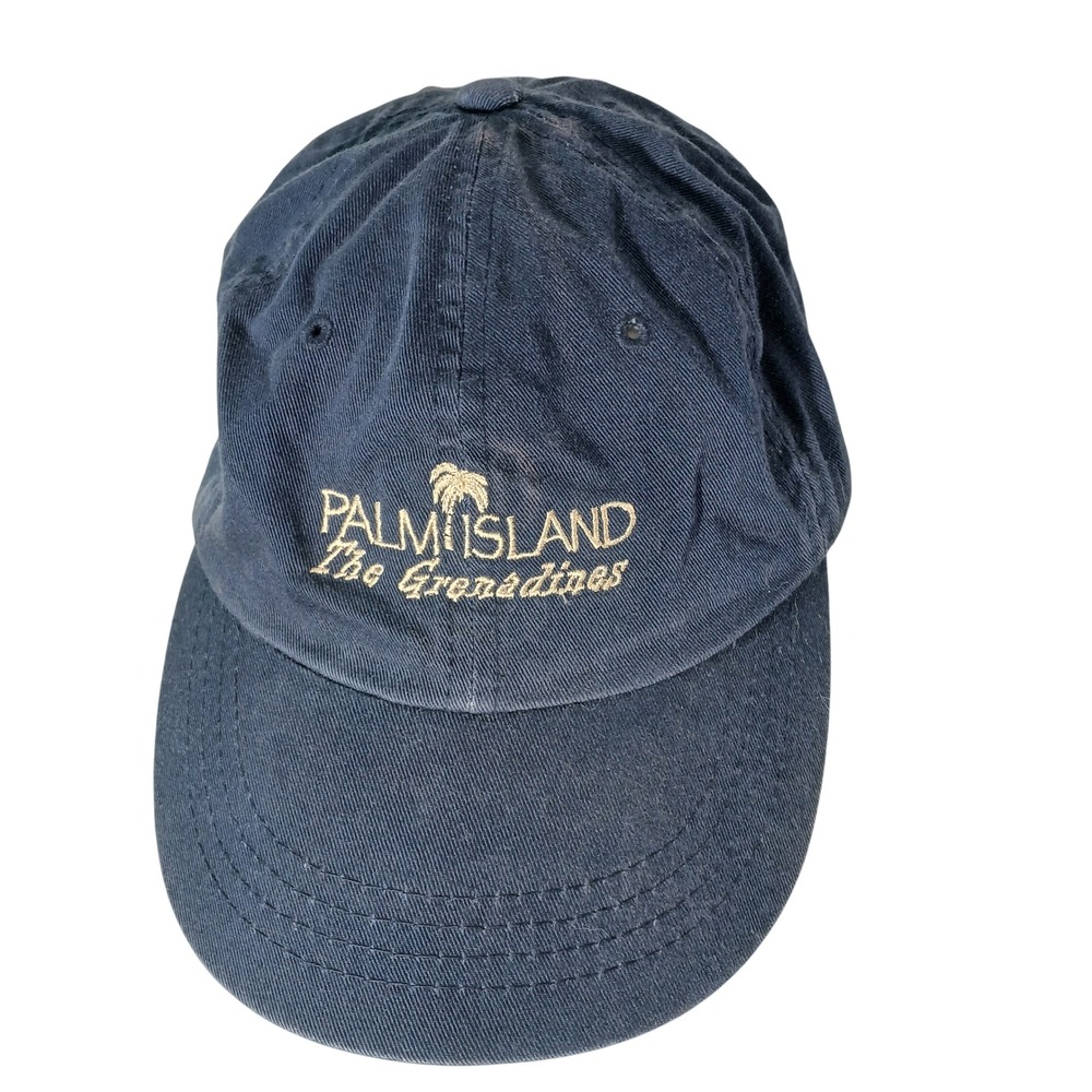 Palm Island The Grenadines Navy Blue Cotton Baseball Cap‎ Hat Town Talk